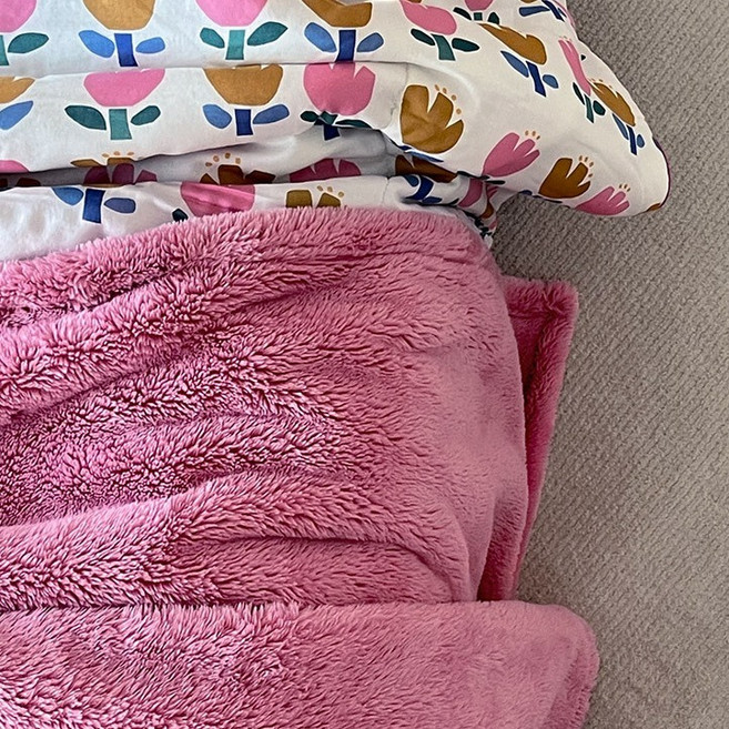 프랑브아즈 비바 밍크 극세사 블랭킷, 핑크