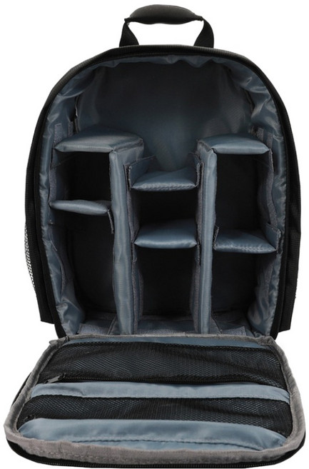 彩虹防水專業DSLR鏡頭平板收納相機後揹包, 灰色, 1個