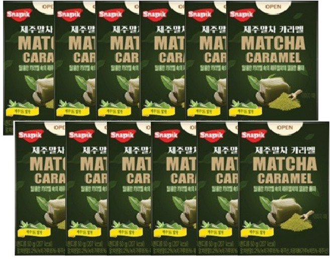 SNAPIK 제주말차 카라멜, 50g, 12개