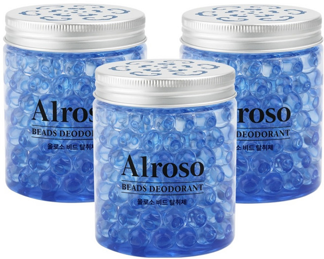 툴스피아 올로소 비드 탈취제 시트러스향 본품, 160g, 3개