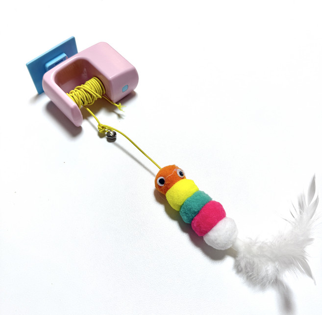 MAAH 고양이 혼자노는 파스텔 요요볼 자동 장난감, SCB-10, 파스텔핑크, 1개