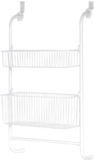 노바리빙 2단 와이어 문걸이 선반, 화이트, 1개