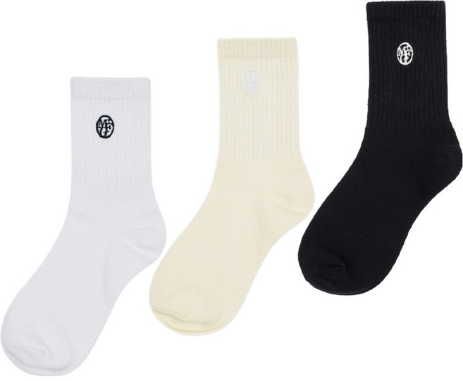 MaritheFrancoisGirbaud KIDS 圓形標誌襪子3件組