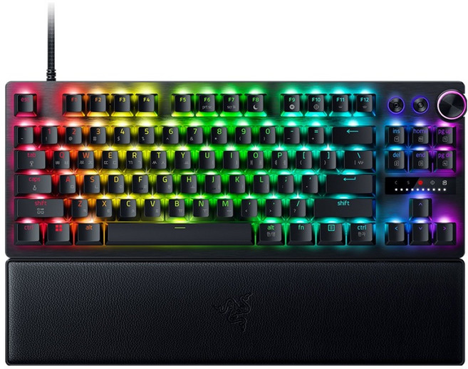 레이저 Huntsman V3 Pro TKL 8KHZ KR 텐키리스 키보드, Black, RZ03-0552, 제조사축