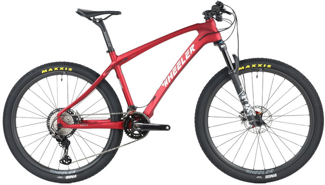 휠러 카본 이글 27.5 폭스 시마노XT 24단 MTB자전거 M 방문설치, 레드, 1개, 180cm