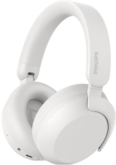 필립스 LDAC Hi-Res ANC 노이즈캔슬링 무선 블루투스 헤드셋, 화이트, TAH8000