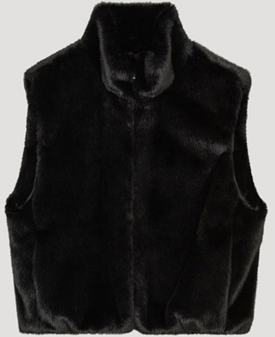 쉬즈미스 여성용 페이크퍼 집업 베스트 자켓 SWUVTO42020