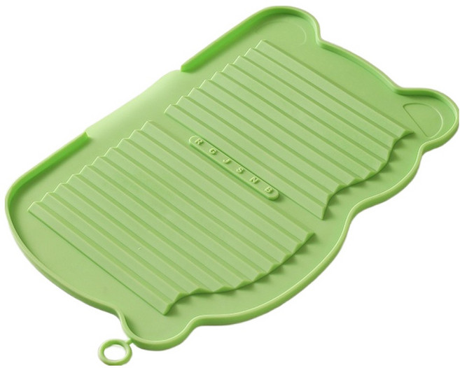RGJSNB 데일블룸 실리콘 미끄럼방지 손 빨래판, 그린, 1개