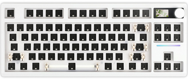 몬스타기어 LCD 노브 가스켓 베어본 블루투스 조약돌 텐키리스 키보드, 화이트, NINJA 84PRO V2, 제조사축