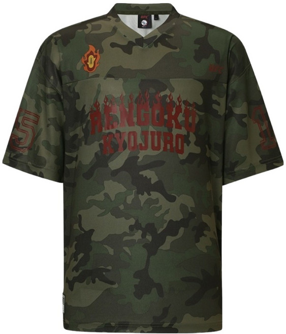 UFCSPORT 귀멸의 칼날 쿄쥬로 메가핏 풋볼 저지 반팔 티셔츠 U2SSW2388CM