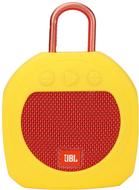 쇼핑닥터 JBL Clip3 블루투스 스피커 실리콘 보호 커버, 옐로우