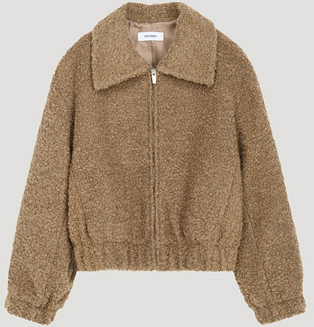 쉬즈미스 여성용 부클 카라 집업 점퍼 SWWJPO42010