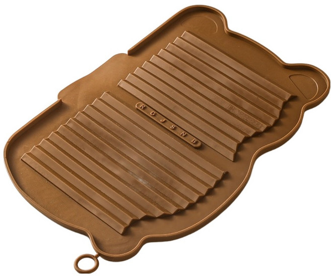 RGJSNB 데일블룸 실리콘 미끄럼방지 손 빨래판, 브라운, 1개