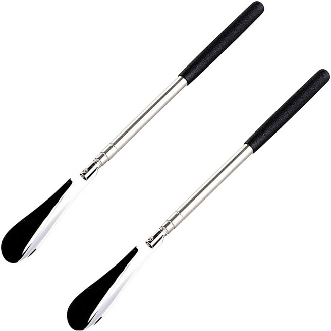 바코젤 길이조절 헤라 구두주걱, 블랙, 2개