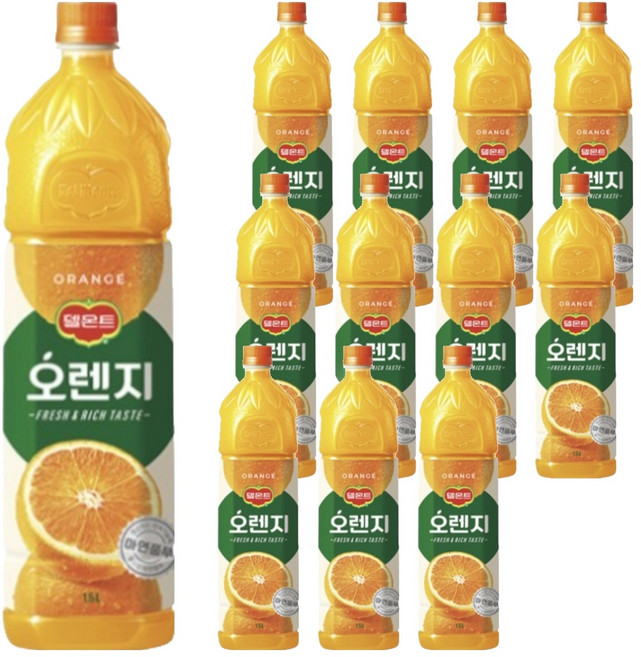 델몬트 오렌지 주스, 1.5L, 12개