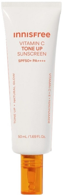 INNISFREE 台灣公司貨 維他命C亮白潤色防曬霜 SPF50+ PA++++, 1個, 50ml