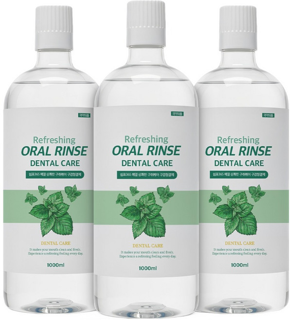 Swimpyo365 每日清爽口臭護理漱口水, 3個, 1L