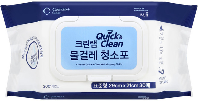 크린랩 퀵앤클린 엠보싱 물걸레 청소포 30p, 1개