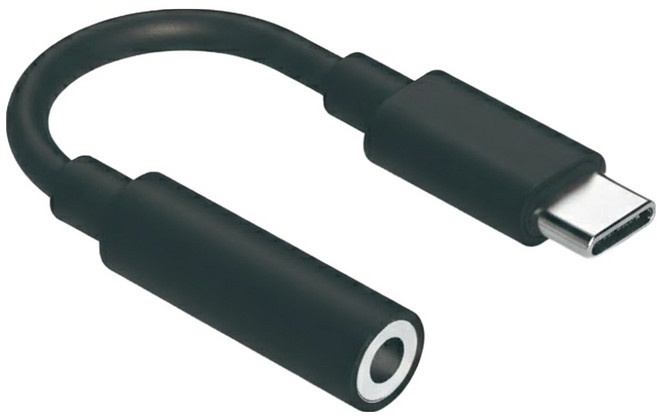 아이리버 USB C타입 to 3.5mm 고해상도 DAC 칩 내장 이어폰 헤드폰 마이크 AUX 연결젠더, 1개, 블랙, 12cm