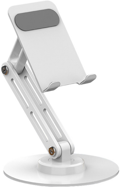 YUNMI 360度旋轉折疊手機支架/iPad桌面金屬折疊平板支架/桌上型支架/懶人支架, 白色, 1個, 不適用