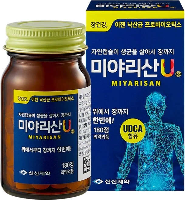 신신제약 미야리산U 유산균 36g, 1개, 180정 - 쿠팡