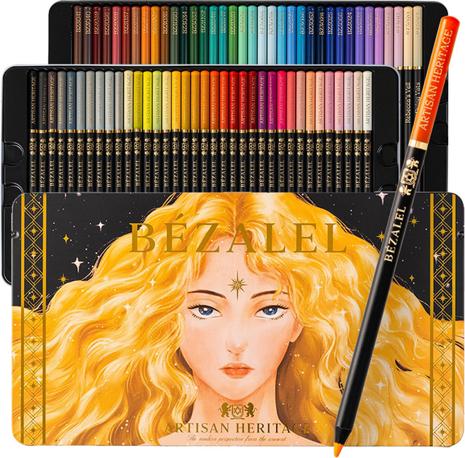 브살렐 네호라 틴케이스 전문가용 유성색연필, 1개, 72색