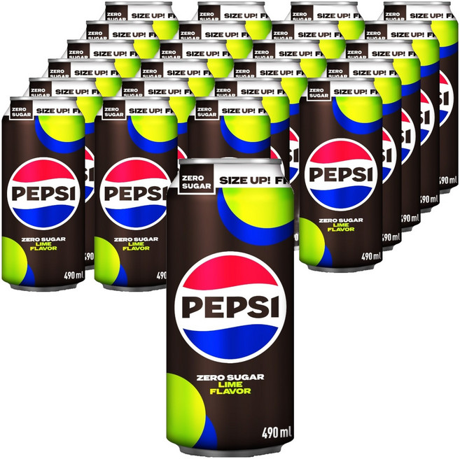 펩시 콜라 제로슈거 라임향, 490ml, 24개