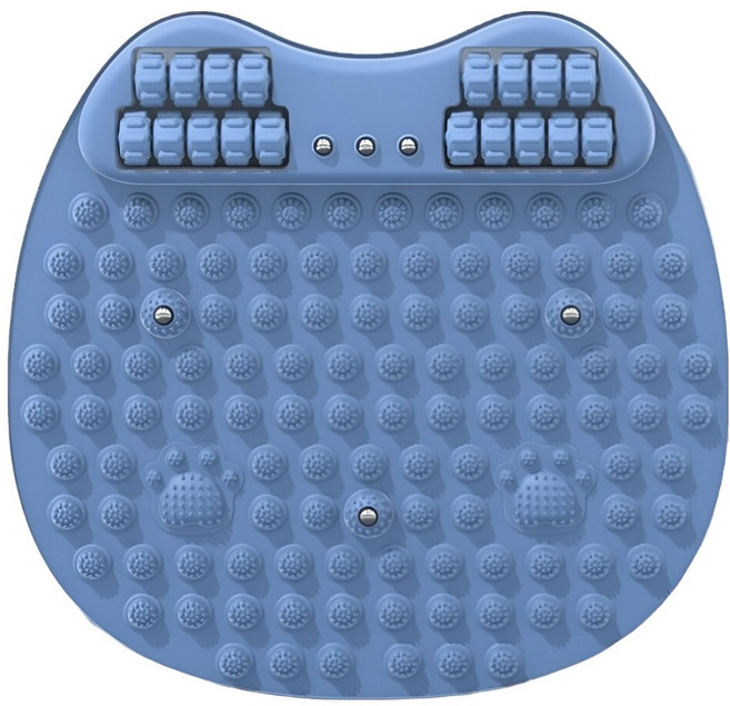 쿠쏘 지압판 롤러형 발바닥 마사지 매트, 블루, 1개