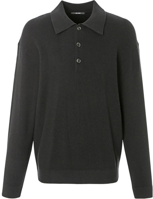 AD HOC 男士基本款翻領套頭針織衫 HBWLKC3