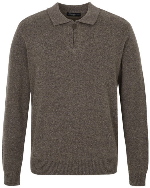 인디안 남성용 무지 카라 집업 니트 MIVBL5W9271