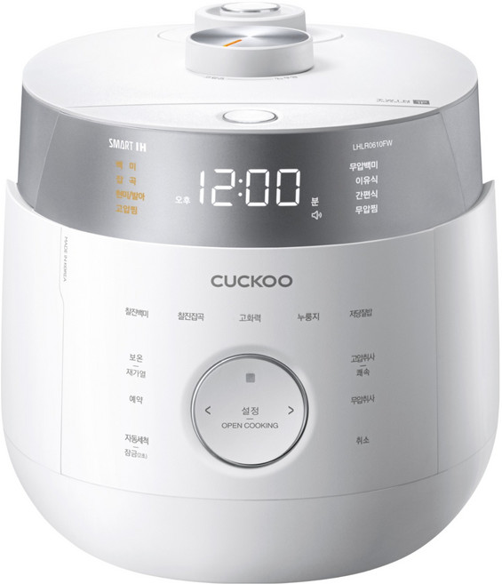 쿠쿠 트윈프레셔 마스터셰프 저당질 밥솥 6인용, CRP-LHLR0610FW, 화이트