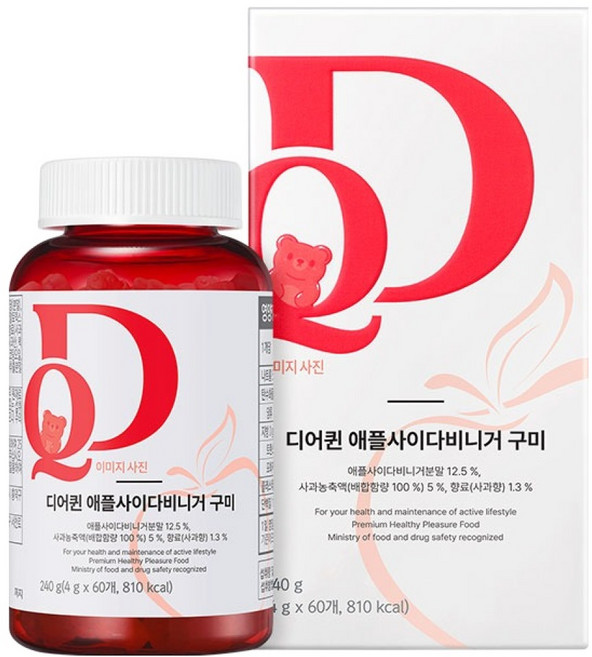 FromBIO Dear Queen 蘋果醋軟糖 60入, 240g, 1個