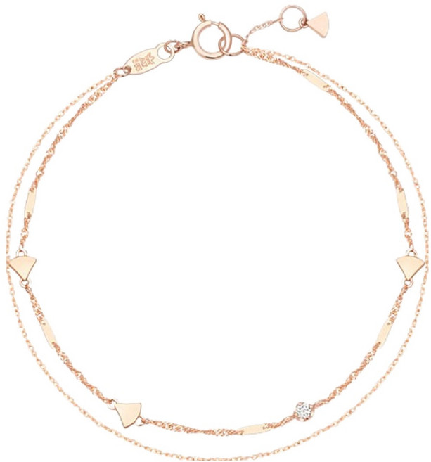 J.ESTINA 女款 MOSAIQUE 14K 手鍊 JJMSBQ5B8268R47S0 + 購物袋
