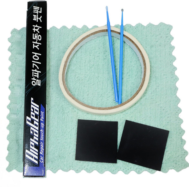 알파기어 르노삼성 붓펜 사포 2p 타올 미세붓펜 2p 마스킹테이프, KXC 울트라실버, 1개