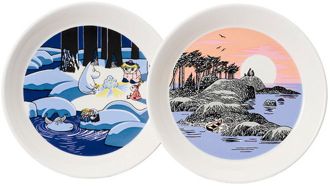 ARABIA1873 Moomin 嚕嚕米 19cm 餐盤 2款, 雪燈, 嚕嚕米日, 1個