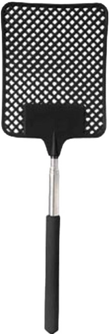 깔끔더하기 5단 길이조절 모기 파리채, 검정