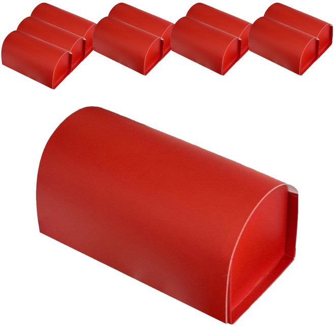 핸즈픽 돔형 디저트 박스, 레드, 10개