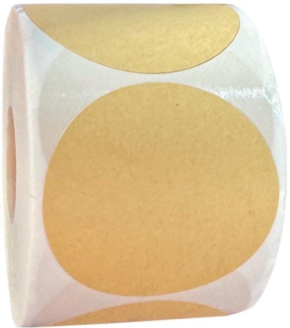 지음앤 크라프트 포장 데코스티커 5cm 500매입, 베이지, 1개