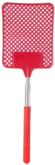 깔끔더하기 5단 길이조절 모기 파리채, 빨강