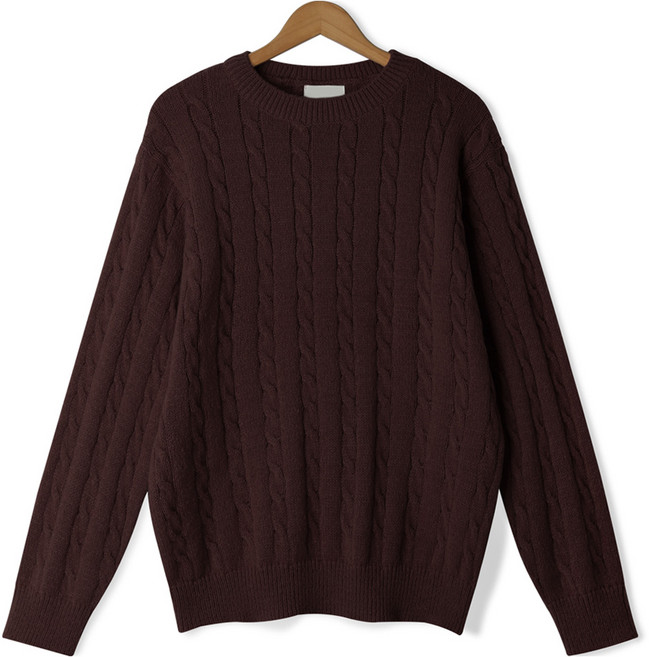 엠엔씨 남성용 텐덤 꽈배기 라운드 니트 MDKN962DS