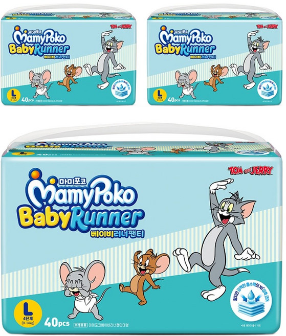 마미포코 베이비 러너 팬티형 기저귀 남여공용 대형, 4단계, 120매