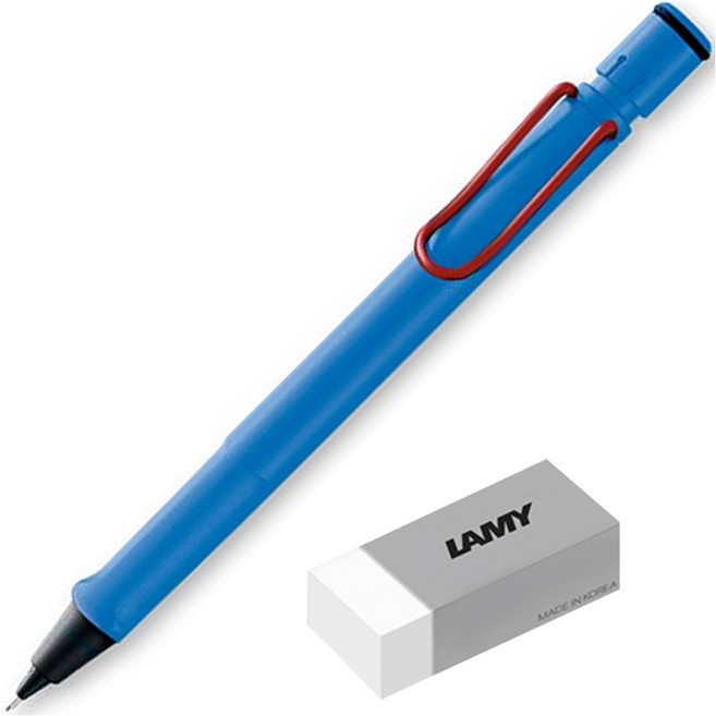 LAMY 사파리 샤프 프렌치 블루 + 지우개 세트, 0.5mm, 1세트