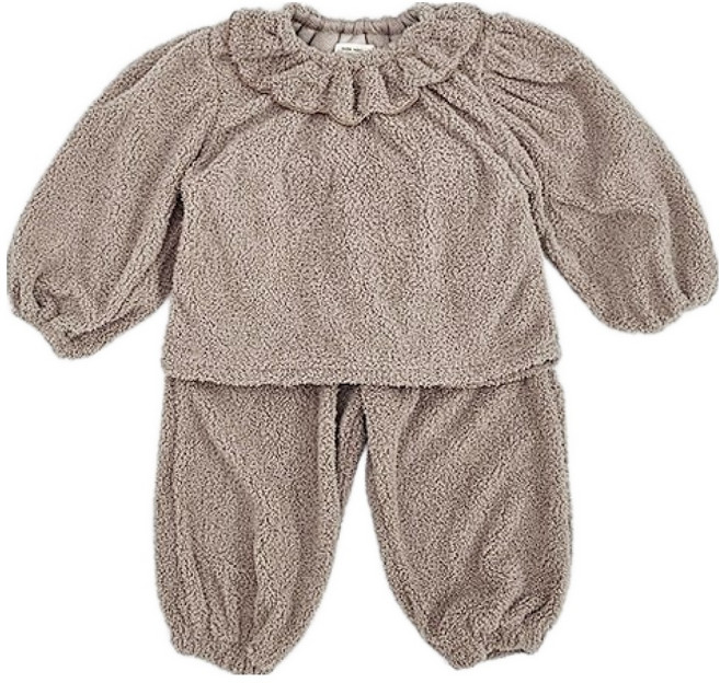 베베나인 뽀글이 프릴 상하의 세트