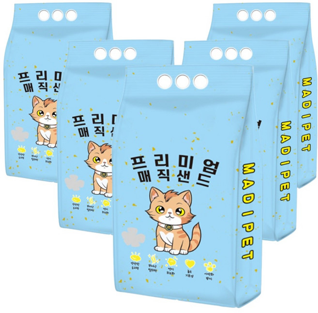메디펫 고양이 매직 프리미엄 두부모래, 10L, 5개, 라벤더향