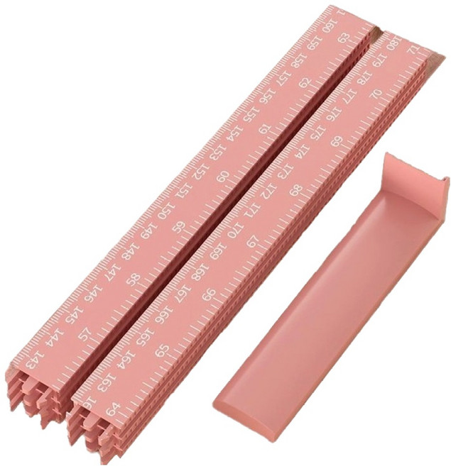 디엔오 키재기 신장 측정기 스틱형 210cm, 핑크, 1개