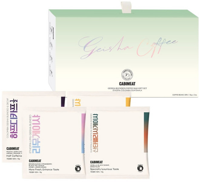 캐빈잇 게이샤 커피백 셀렉션 4종 x 3p, 1세트, 12개입, 10g