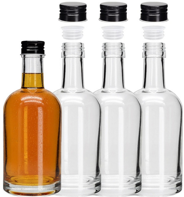 미르코리아 모노 위스키 유리병 330ml + 속마개 세트, 4세트
