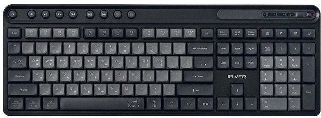 아이리버 Silent 듀얼모드 멀티페어링 블루투스 무소음 무선 키보드, 블랙, MWK601, 제조사축