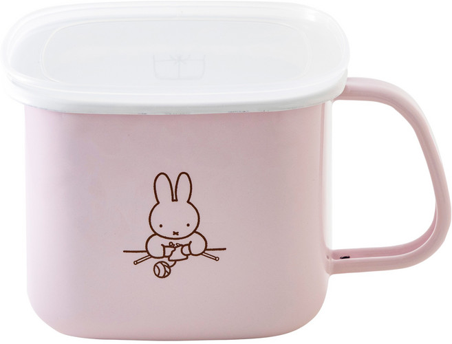 FUJIHORO Miffy粉彩琺瑯方形電磁爐壺 1.5L, 粉紅色, 1個, 14.5cm