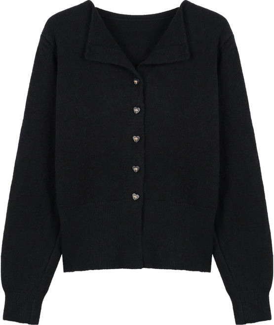 에이비플러스 여성용 하트 버튼 니트 가디건 LSA1MY42